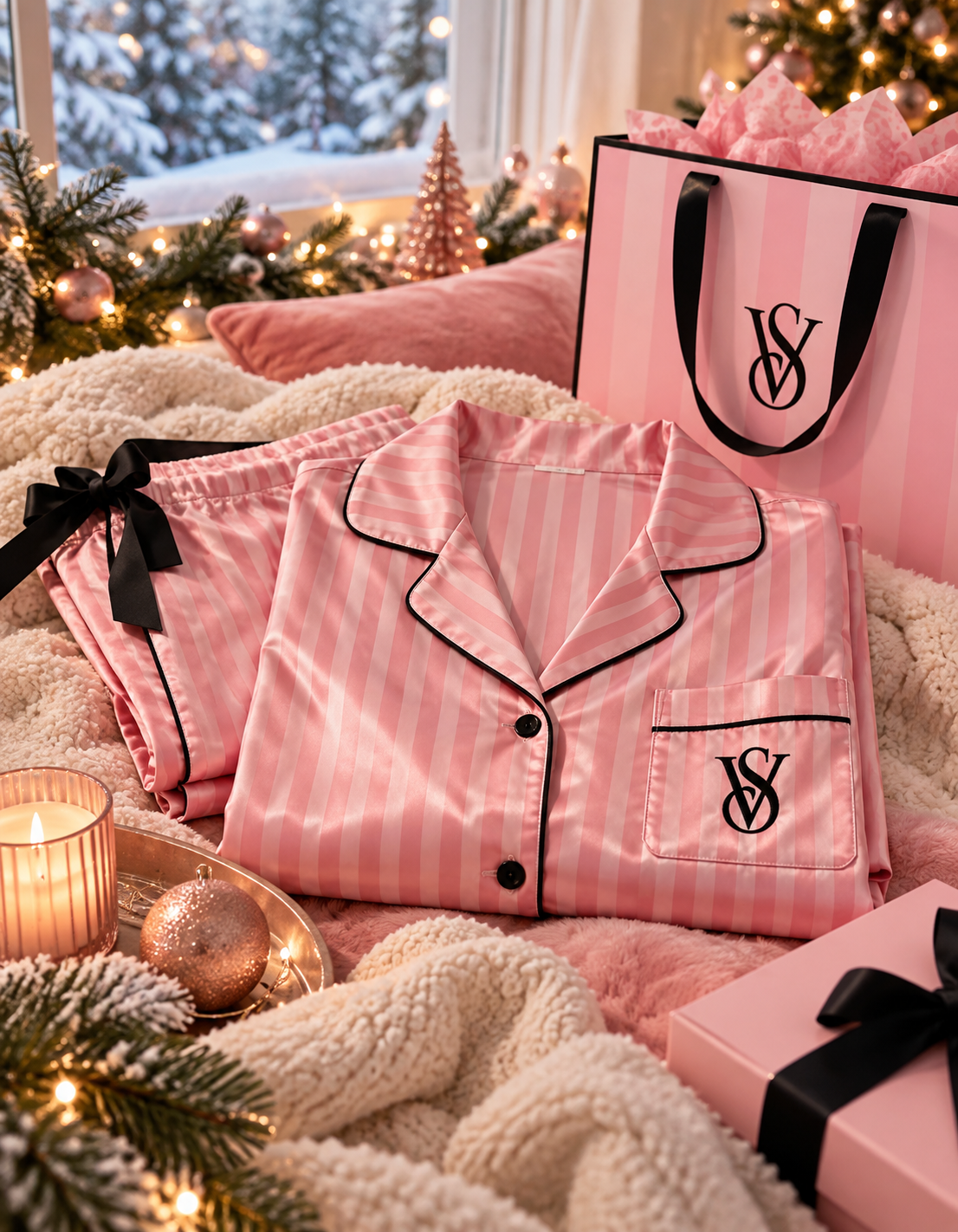 Ropa de moda doblada de Victoria’s Secret